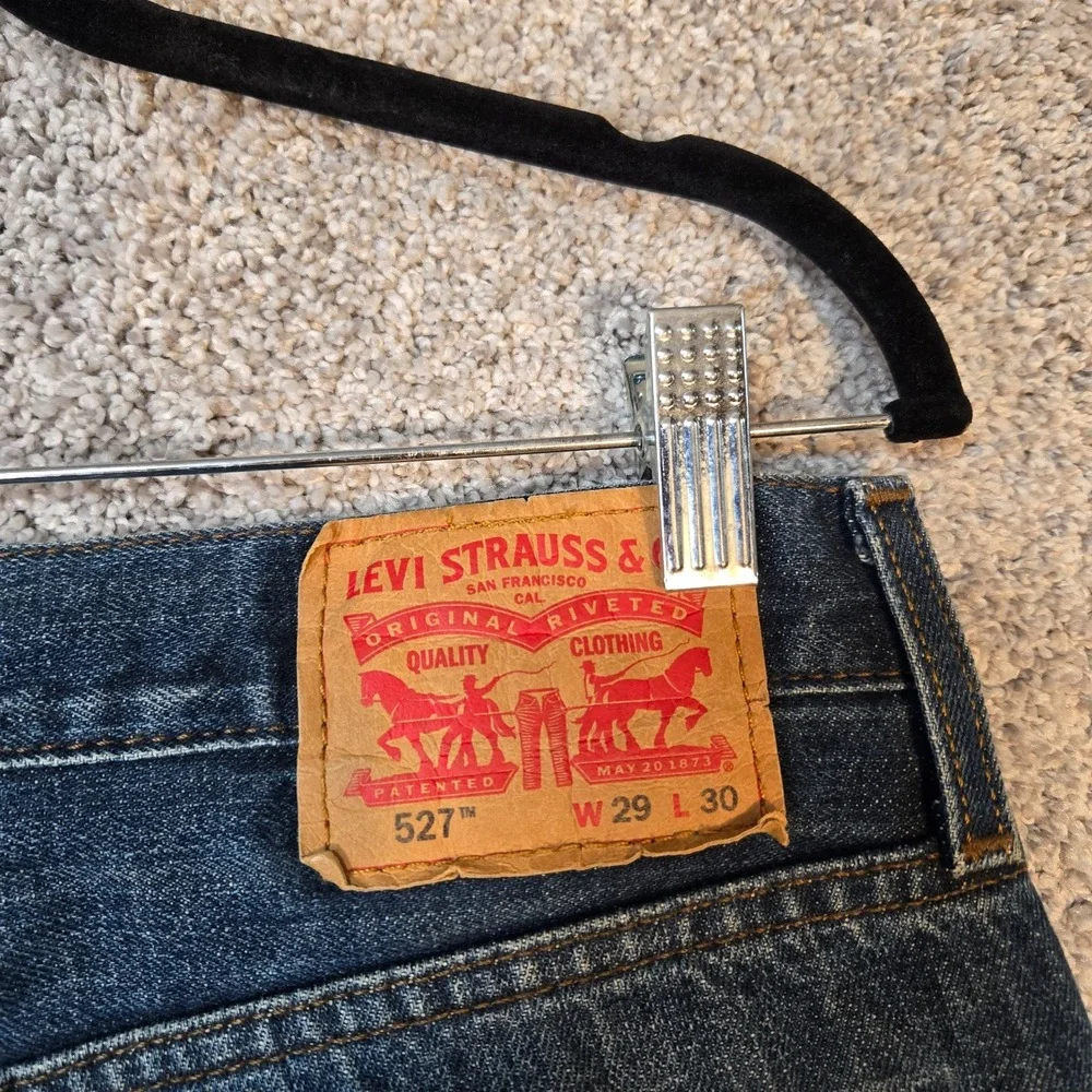 Levis 527 Jeans Mens 29x30 Blue slim Bootcut cotton